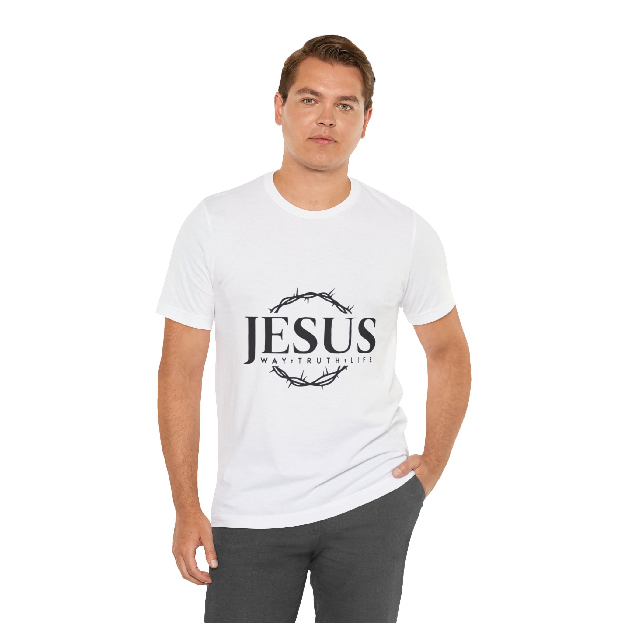 Jesus Crown of Thorns T‑Shirt — JESUS Way • Truth • Life Faith Tee