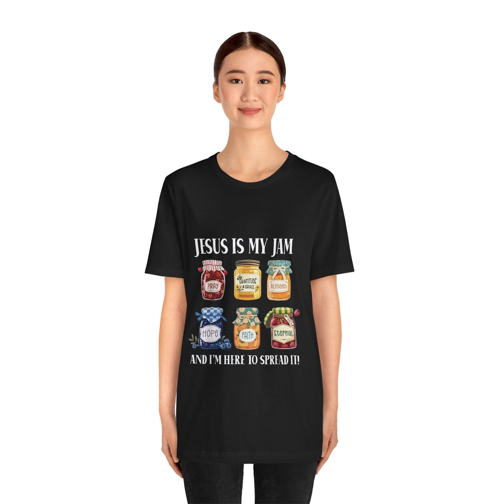 Christian Jam Jar Tee — "Jesus Is My Jam" Inspirational Faith T-Shirt