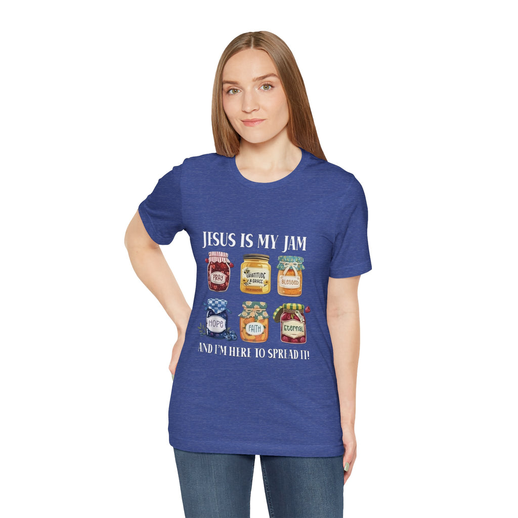 Christian Jam Jar Tee — "Jesus Is My Jam" Inspirational Faith T-Shirt